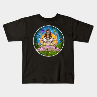 Hippie Yoga Meditation Kids T-Shirt